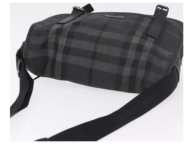 Borsa a Spalla BURBERRY Nova Check Nera Auth ka5113 Nero - vista 6