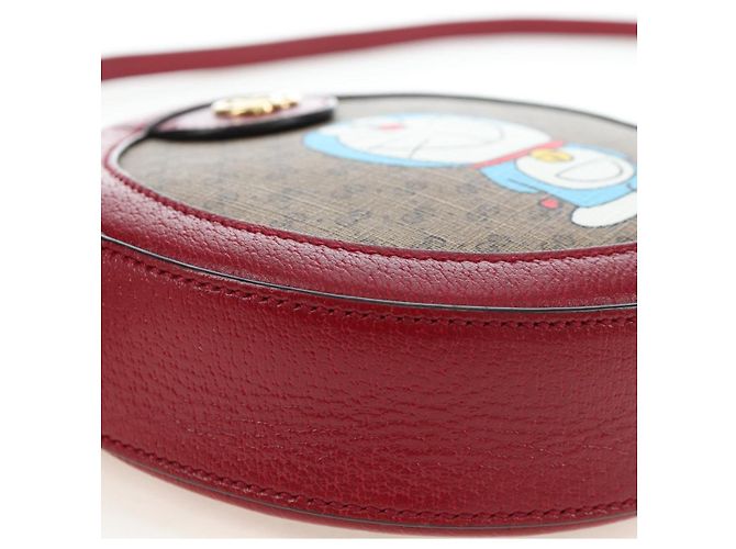 Borsa GUCCI Doraemon Micro GG Supreme in PVC e pelle Beige 625216 Auth ka5138M - vista 12