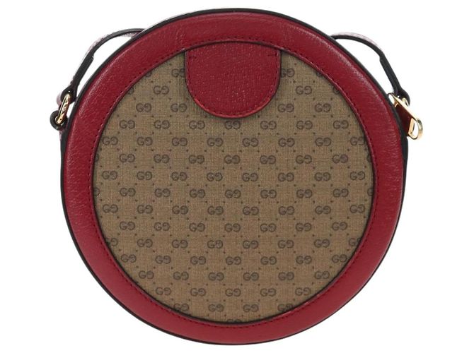 Borsa GUCCI Doraemon Micro GG Supreme in PVC e pelle Beige 625216 Auth ka5138M - vista 3