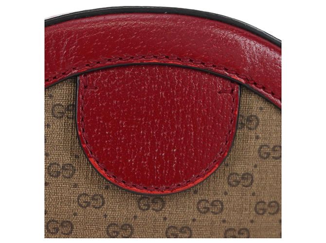 Borsa GUCCI Doraemon Micro GG Supreme in PVC e pelle Beige 625216 Auth ka5138M - vista 4