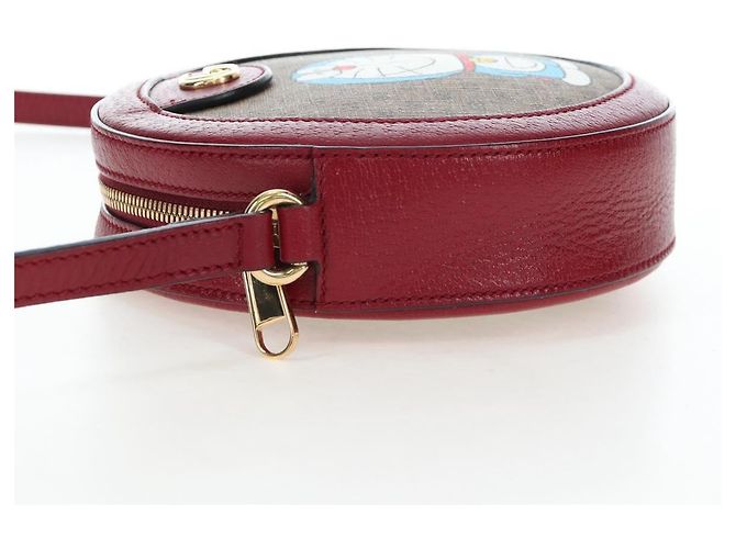 Borsa GUCCI Doraemon Micro GG Supreme in PVC e pelle Beige 625216 Auth ka5138M - vista 5