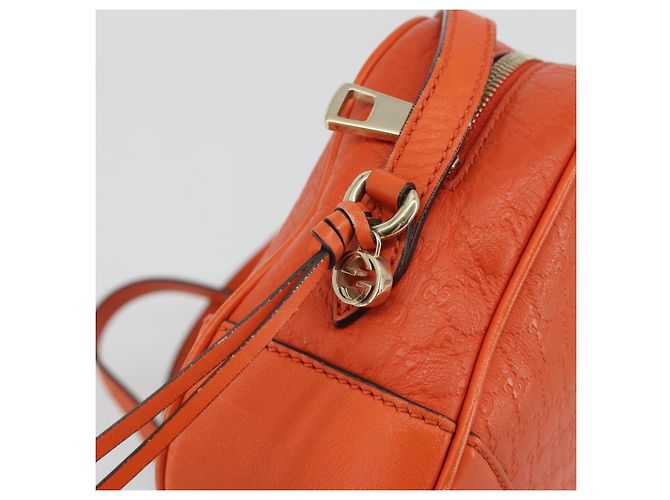 Borsa a Spalla GUCCI Micro GuccissimaGG Arancione Oro 449413 Auth ka5154 D'oro - vista 14