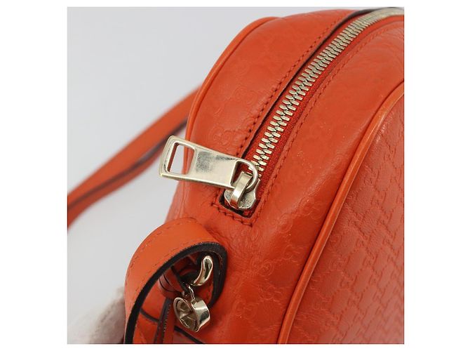 Borsa a Spalla GUCCI Micro GuccissimaGG Arancione Oro 449413 Auth ka5154 D'oro - vista 15