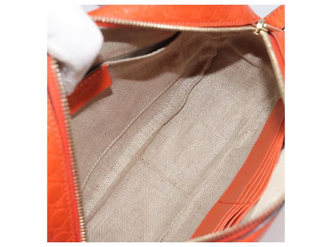 Borsa a Spalla GUCCI Micro GuccissimaGG Arancione Oro 449413 Auth ka5154 D'oro - vista 17