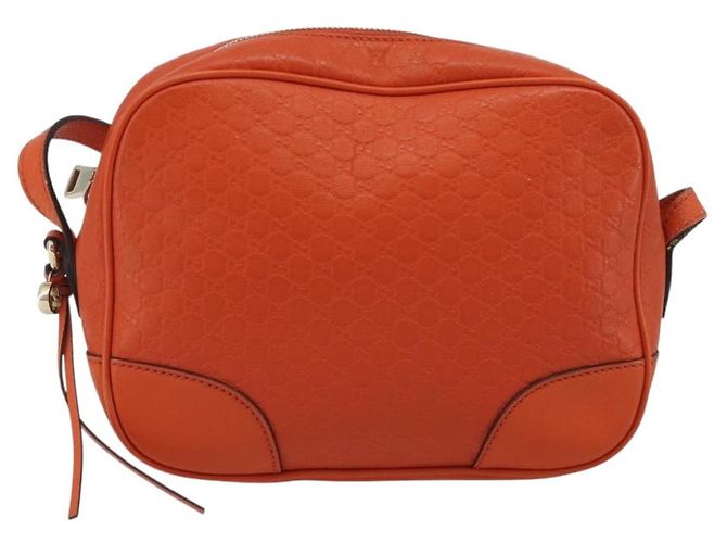 Borsa a Spalla GUCCI Micro GuccissimaGG Arancione Oro 449413 Auth ka5154 D'oro - vista 2