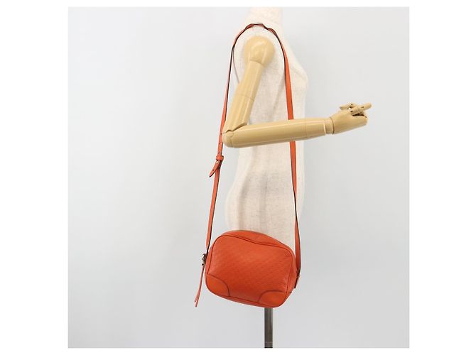 Borsa a Spalla GUCCI Micro GuccissimaGG Arancione Oro 449413 Auth ka5154 D'oro - vista 23