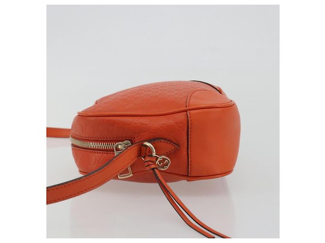 Borsa a Spalla GUCCI Micro GuccissimaGG Arancione Oro 449413 Auth ka5154 D'oro - vista 5