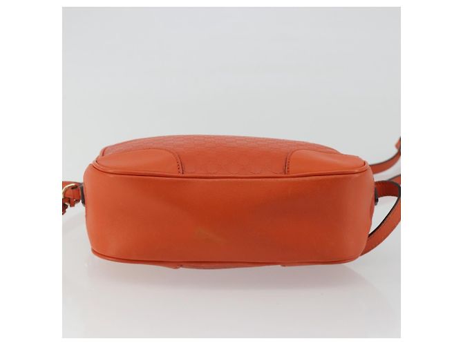 Borsa a Spalla GUCCI Micro GuccissimaGG Arancione Oro 449413 Auth ka5154 D'oro - vista 9