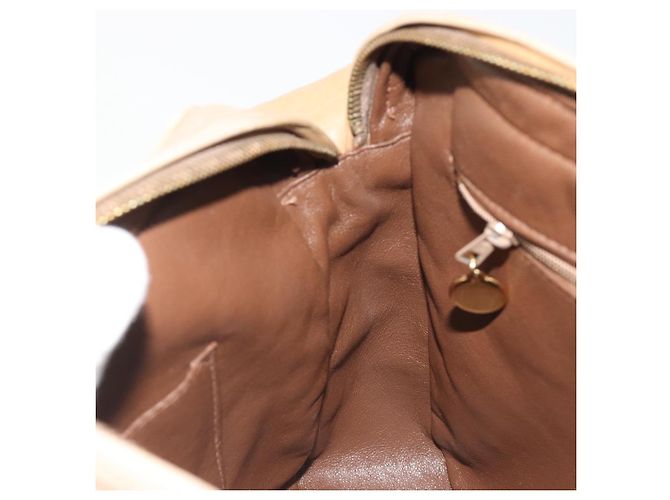CHANEL Matelasse Shoulder Bag Lamb Skin Beige Gold CC Auth BA13808A D'oro - vista 23