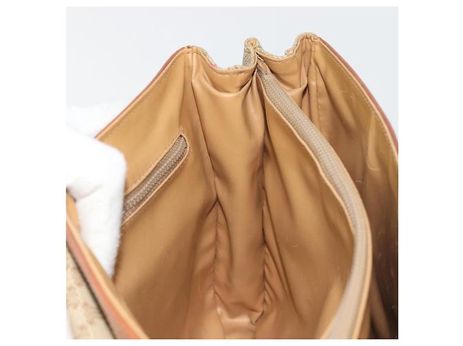 Céline Borsa CELINE Macadam Canvas PVC Beige Oro Auth 190386 D'oro - vista 20