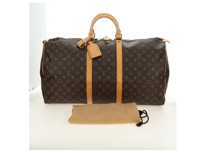 LOUIS VUITTON Borsa Boston Monogram Keepall 55 M41424 LV Auth 190169SAV Monogramma - vista 12