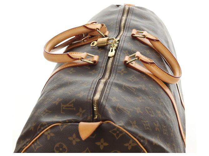 LOUIS VUITTON Borsa Boston Monogram Keepall 55 M41424 LV Auth 190169SAV Monogramma - vista 14