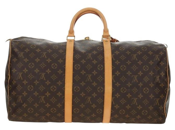 LOUIS VUITTON Borsa Boston Monogram Keepall 55 M41424 LV Auth 190169SAV Monogramma - vista 2