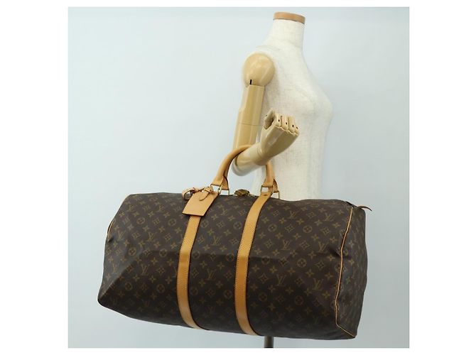 LOUIS VUITTON Borsa Boston Monogram Keepall 55 M41424 LV Auth 190169SAV Monogramma - vista 28