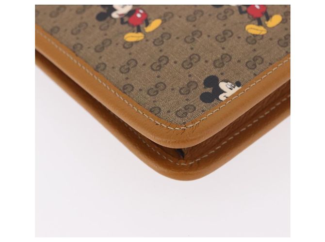 Borsa GUCCI Disney Collaboration Micro GG Supreme PVC Beige 602552 Auth ep15084M D'oro - vista 10