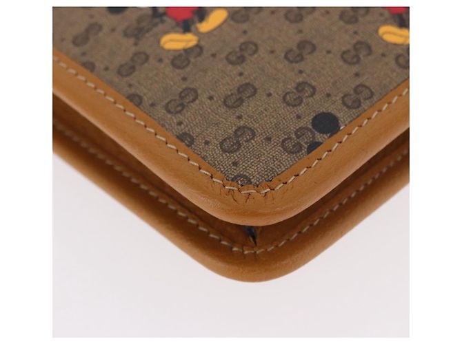 Borsa GUCCI Disney Collaboration Micro GG Supreme PVC Beige 602552 Auth ep15084M D'oro - vista 8