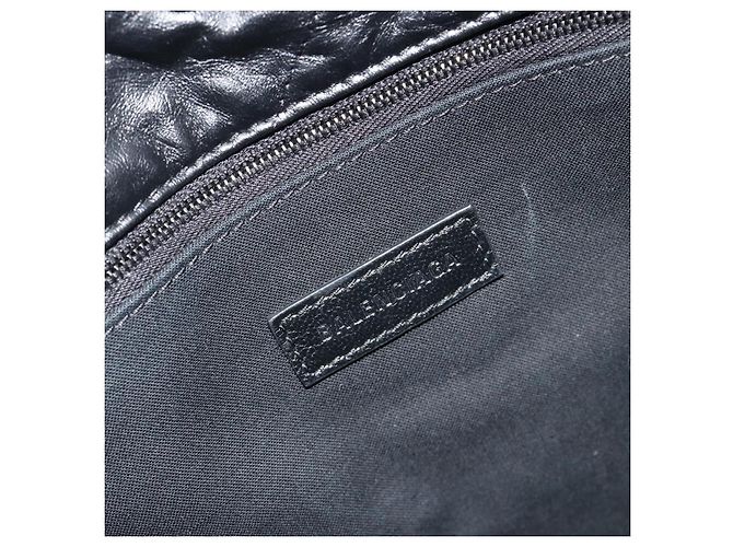 BALENCIAGA Crash Shoulder Bag Leather Black 777856 Auth mr2710V Nero - vista 19