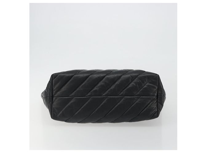 BALENCIAGA Crash Shoulder Bag Leather Black 777856 Auth mr2710V Nero - vista 5