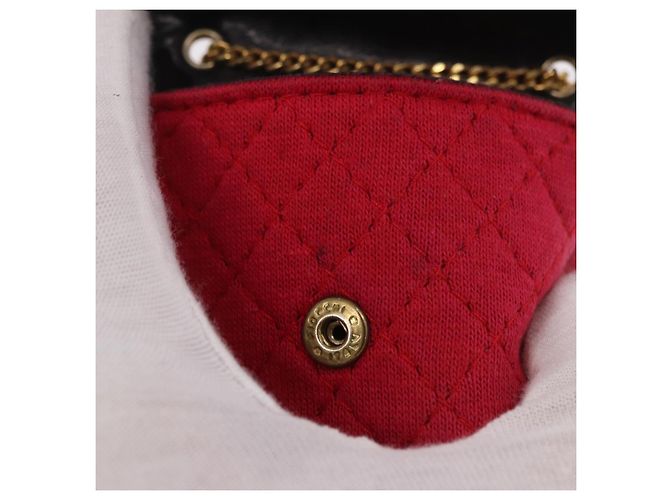 CHANEL Chain Pouch Cotton Pink Gold CC Auth mr2713 Rosa D'oro - vista 11