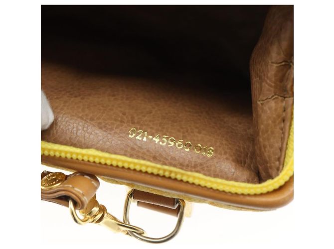 FENDI Handtasche Canvas 2way Gelbgold Authentisch 190664A Golden - Ansicht 12