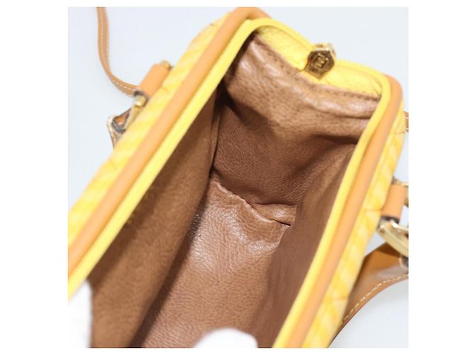 FENDI Handtasche Canvas 2way Gelbgold Authentisch 190664A Golden - Ansicht 20