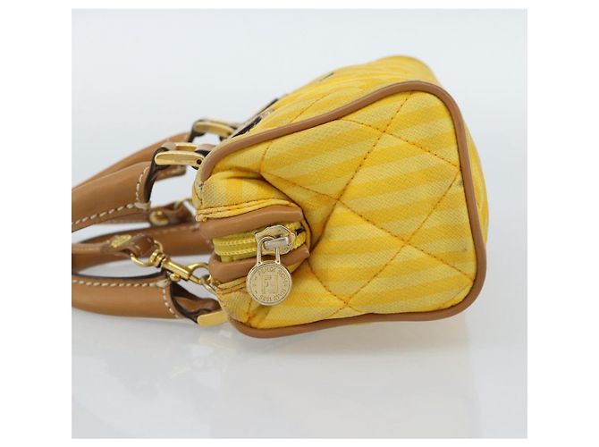 FENDI Handtasche Canvas 2way Gelbgold Authentisch 190664A Golden - Ansicht 3