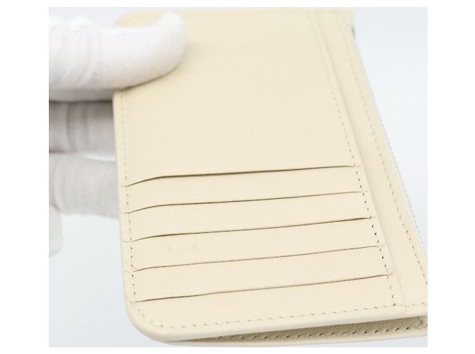 BALENCIAGA Fragment Case Leather Ivory Silver 810902 Auth 191382V Prata Cru - vista 17