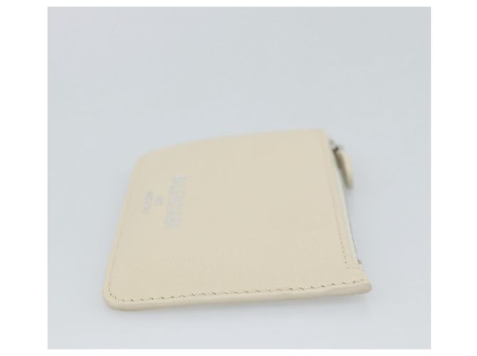 BALENCIAGA Fragment Case Leather Ivory Silver 810902 Auth 191382V Prata Cru - vista 4