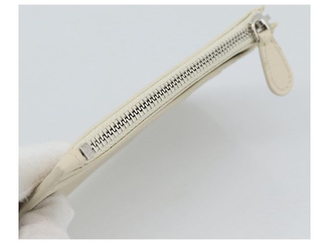 BALENCIAGA Fragment Case Leather Ivory Silver 810902 Auth 191382V Prata Cru - vista 5