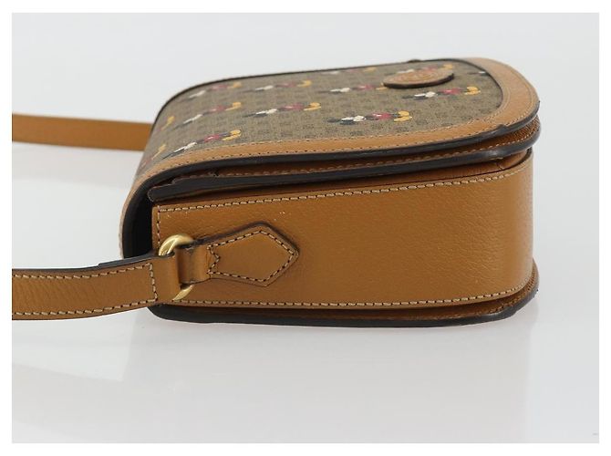 Bolso GUCCI Micro GG Supreme GUCCIxDisney en PVC Beige Oro 602694 Auth ep15085M Dorado - vista 5