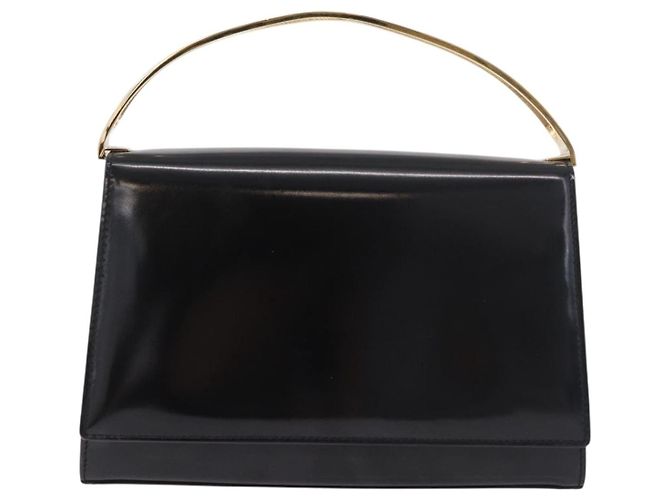 Céline Borsa CELINE in pelle vernice Nero Oro Auth 190425A D'oro - vista 13