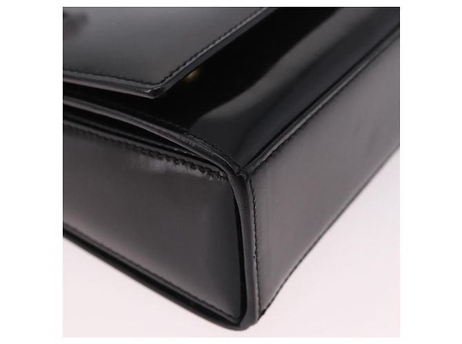 Céline Borsa CELINE in pelle vernice Nero Oro Auth 190425A D'oro - vista 15