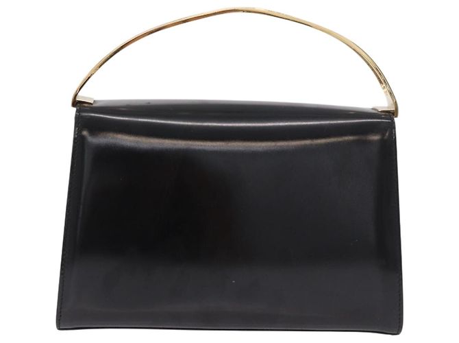 Céline Borsa CELINE in pelle vernice Nero Oro Auth 190425A D'oro - vista 2