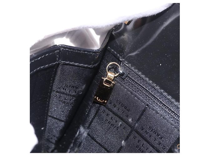 Céline Borsa CELINE in pelle vernice Nero Oro Auth 190425A D'oro - vista 22