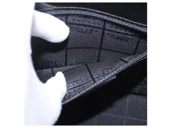 Céline Borsa CELINE in pelle vernice Nero Oro Auth 190425A D'oro - vista 23