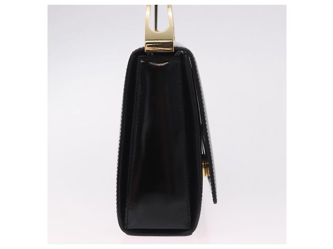 Céline Borsa CELINE in pelle vernice Nero Oro Auth 190425A D'oro - vista 4