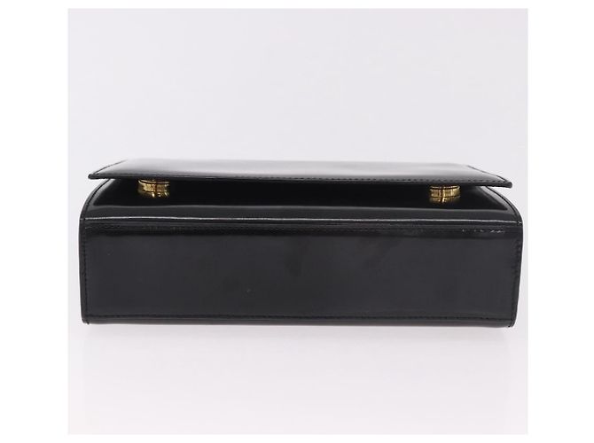 Céline Borsa CELINE in pelle vernice Nero Oro Auth 190425A D'oro - vista 5