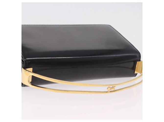Céline Borsa CELINE in pelle vernice Nero Oro Auth 190425A D'oro - vista 6