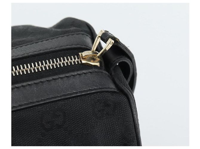 Borsa Boston GUCCI GG Canvas Nera Oro 000 0846 Auth fm5397V Nero D'oro - vista 10