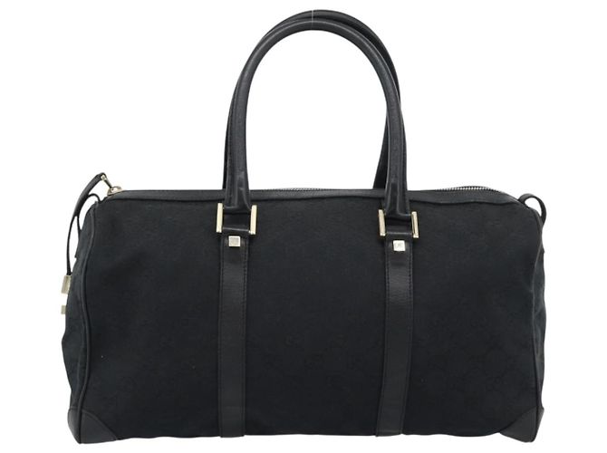 Borsa Boston GUCCI GG Canvas Nera Oro 000 0846 Auth fm5397V Nero D'oro - vista 13