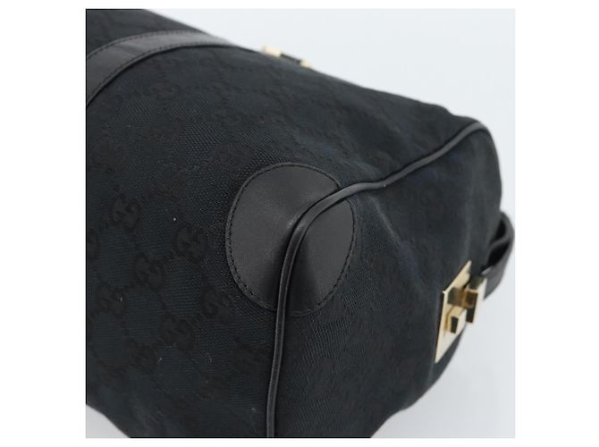 Borsa Boston GUCCI GG Canvas Nera Oro 000 0846 Auth fm5397V Nero D'oro - vista 16