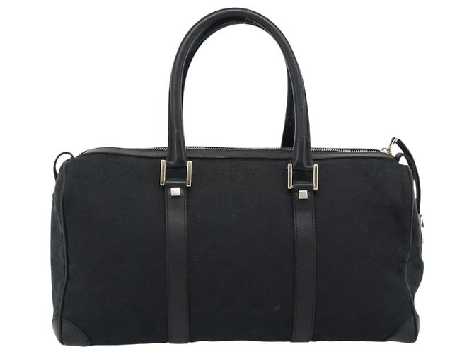 Borsa Boston GUCCI GG Canvas Nera Oro 000 0846 Auth fm5397V Nero D'oro - vista 2