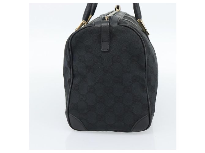 Borsa Boston GUCCI GG Canvas Nera Oro 000 0846 Auth fm5397V Nero D'oro - vista 4