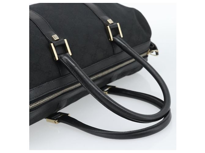 Borsa Boston GUCCI GG Canvas Nera Oro 000 0846 Auth fm5397V Nero D'oro - vista 7