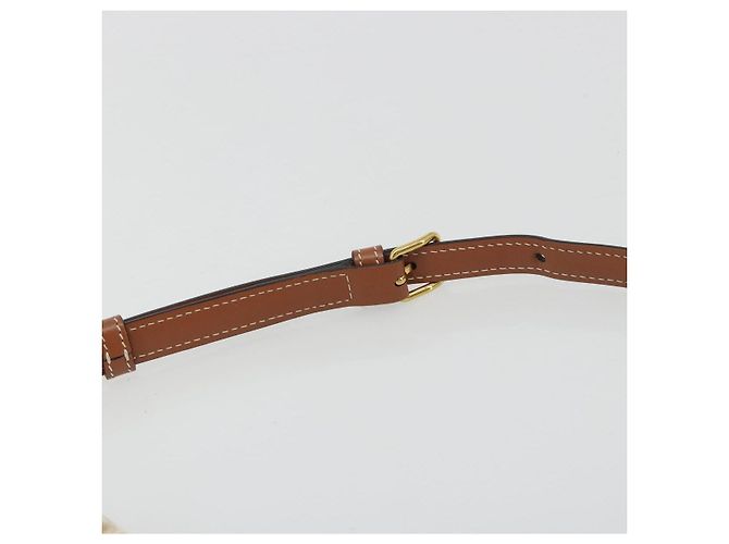 Céline Borsa a Spalla CELINE Triomphe in Pelle Bianco Oro Auth BA13935M D'oro - vista 8