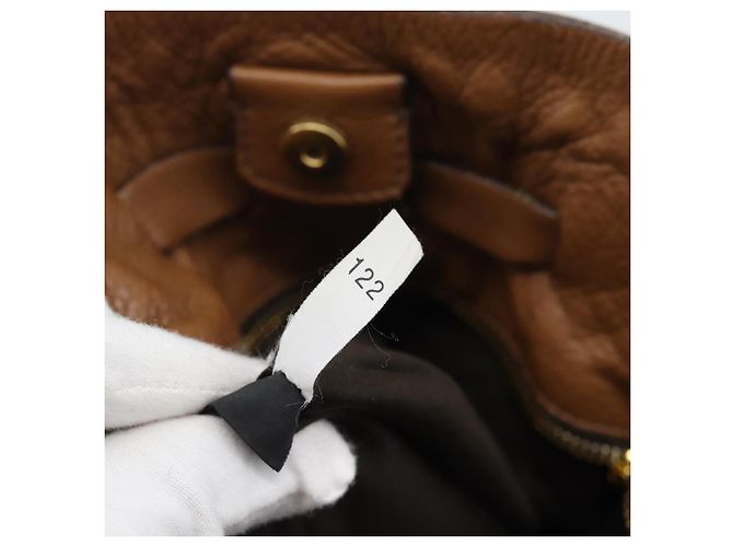 Borsa Tote in Pelle Miu Miu Marrone Auth 187989V - vista 11