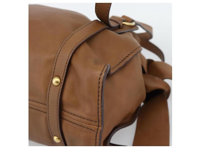 Borsa Tote in Pelle Miu Miu Marrone Auth 187989V - vista 15