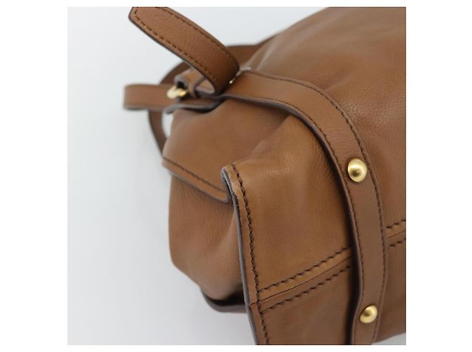 Borsa Tote in Pelle Miu Miu Marrone Auth 187989V - vista 16