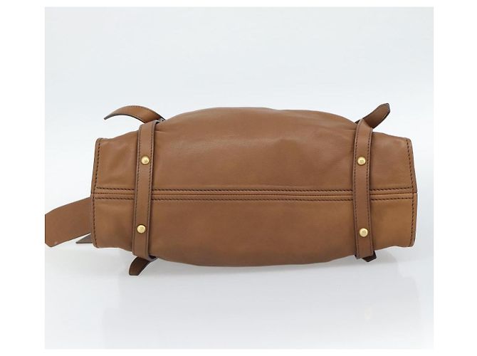 Borsa Tote in Pelle Miu Miu Marrone Auth 187989V - vista 5