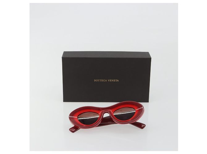 Gafas de sol BOTTEGA VENETA de plástico Rojo Auth 190515M Roja - vista 12